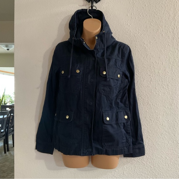J. Crew Utility Cargo Navy Blue Light Jacket - Picture 2 of 12